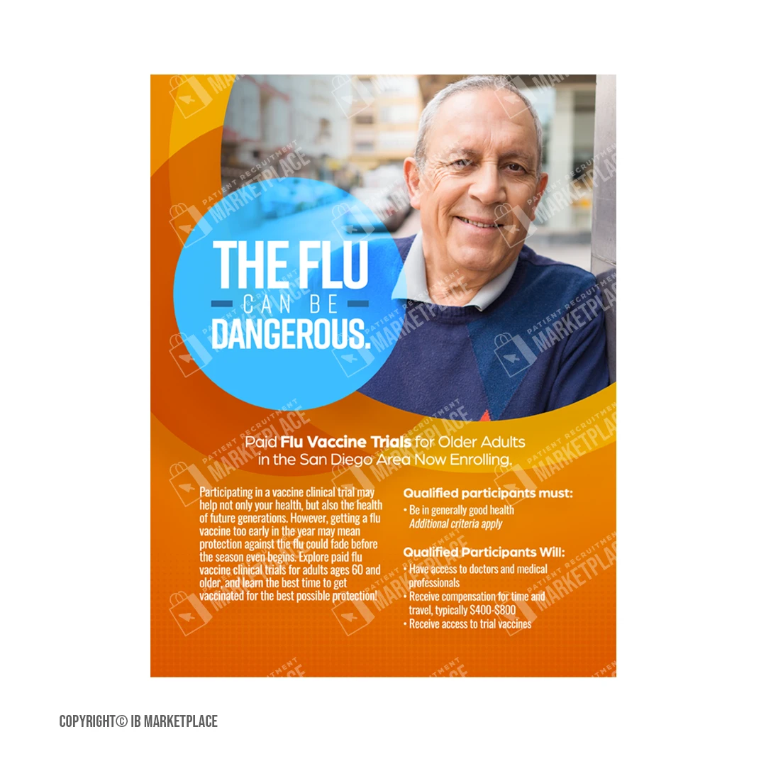 Elderly Flu Vaccine Study Packet - flyer