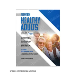 Flyer - Healthy Volunteers - Attention Healthy Adults