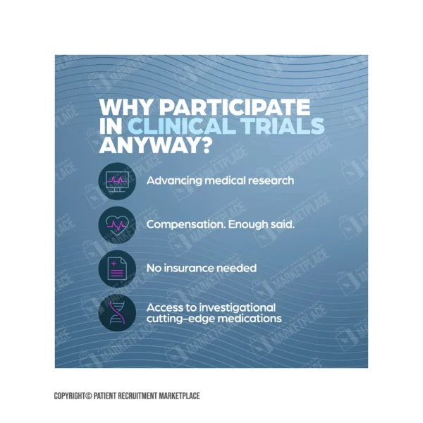 Social Media Graphic - Volunteer in Clinical Trials - Why Participate